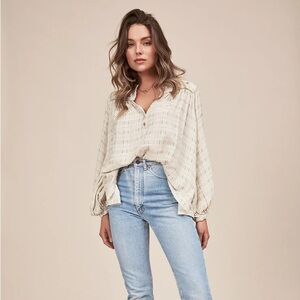 NWT Arnhem Poppy Blouse in Juniper Size US S/AU 8